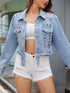 'Thessaly' Studded Denim Jacket - Celes Fashion